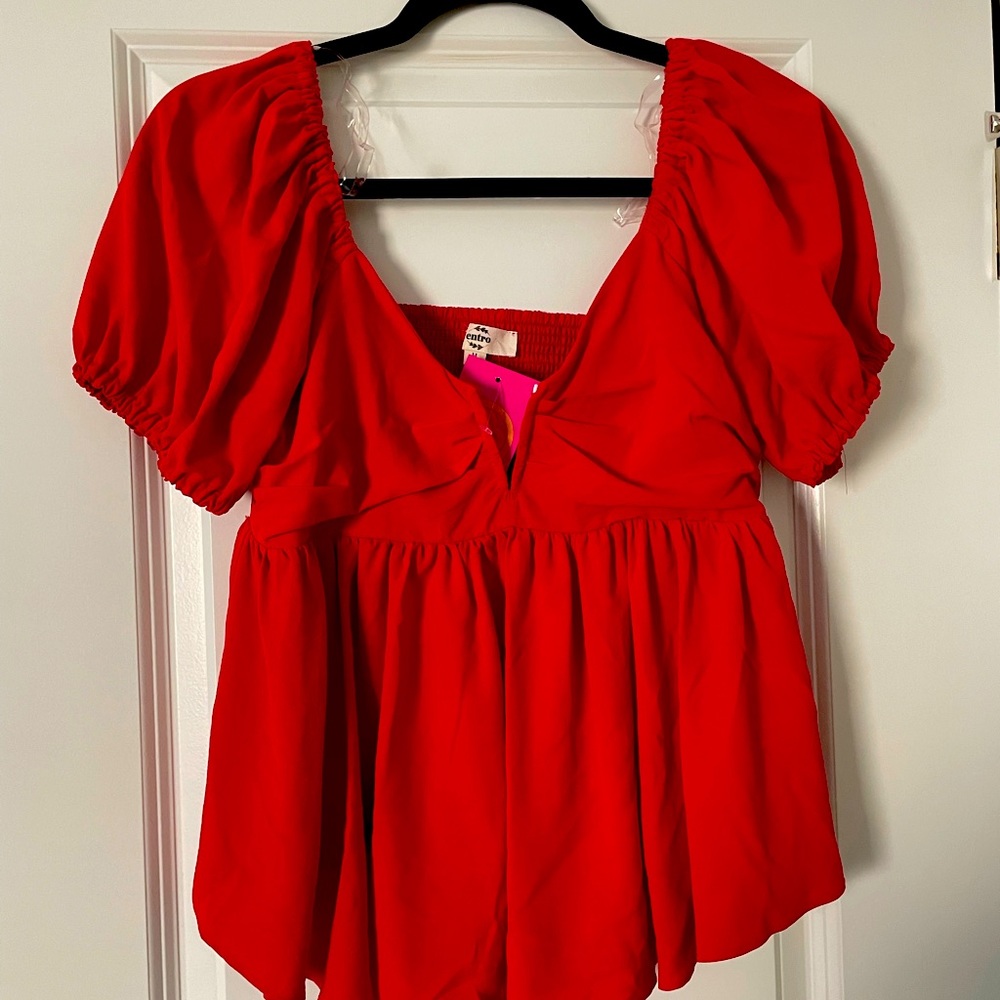 Red madewell top never worn